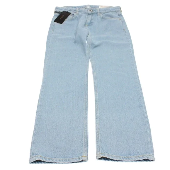 Rag & Bone NWT Low Rise Boyfriend Jeans Size 25 US Dre Featherweight Blue Denim